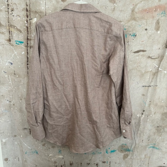 Emanuele Maffeis Herringbone Cotton Button Down Top - Picture 4 of 5
